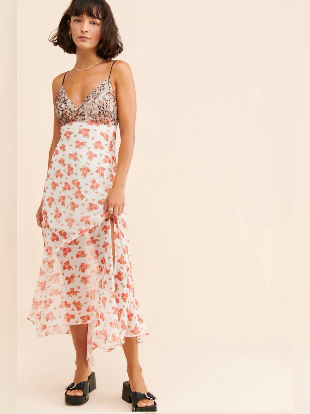 Urban Outfitters NWT Floral Lace Open Back Midi Dress XL